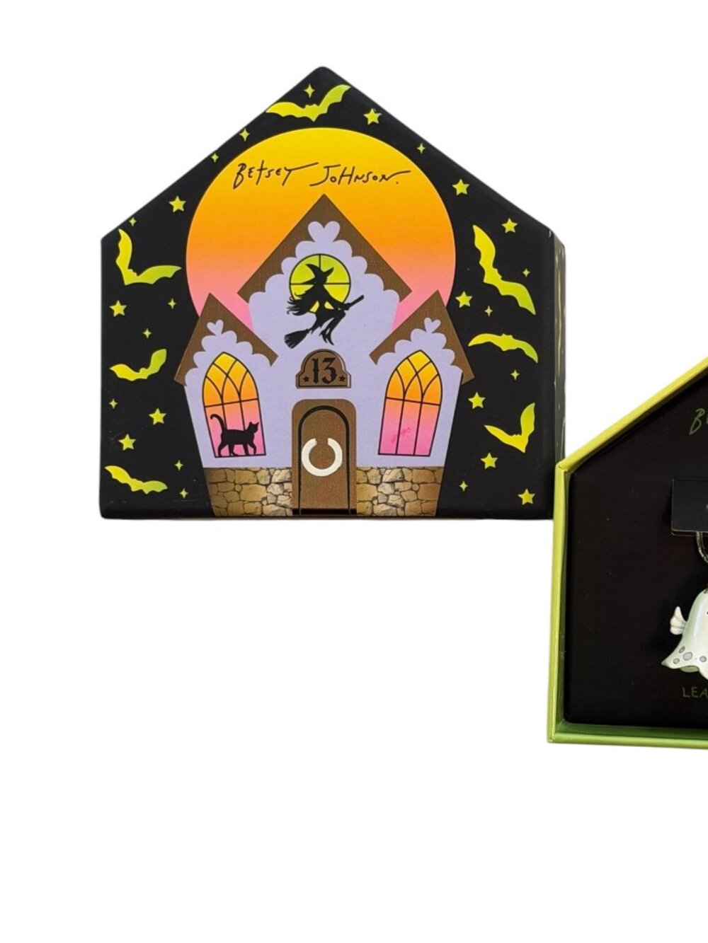 BETSEY JOHNSON Angel Devil Mismatch Dangle Drop Halloween Earrings CZ NIB - Picture 5 of 6